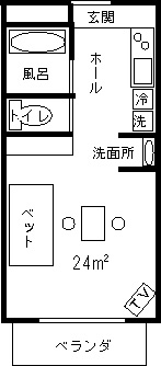 小山ウィークリーマンションの間取図