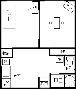 小山ウィークリーマンションの間取図